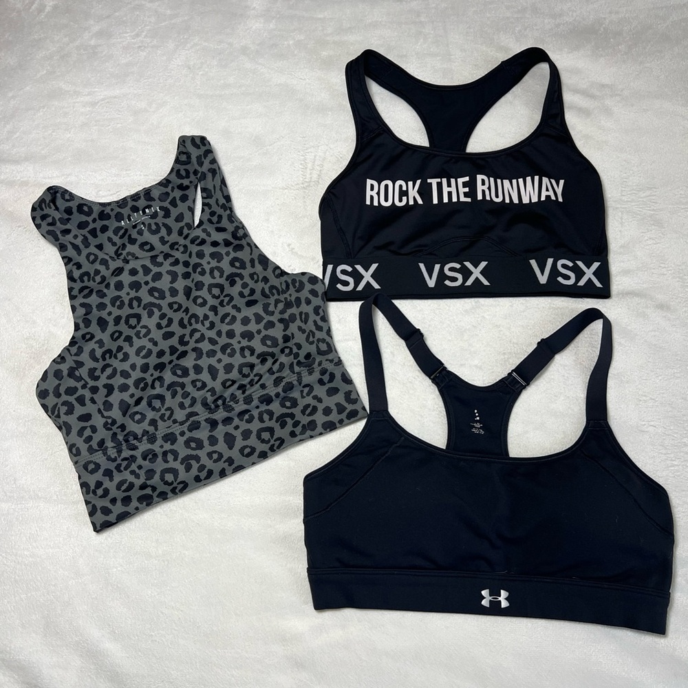 Sports Bra 3 Piece Set Size Small Anthropologie All Fenix VSX Under Armour